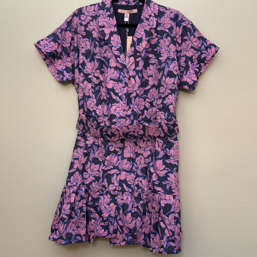 Hutch XL Peach mini dress navy purple in floral print - Picture 7 of 16